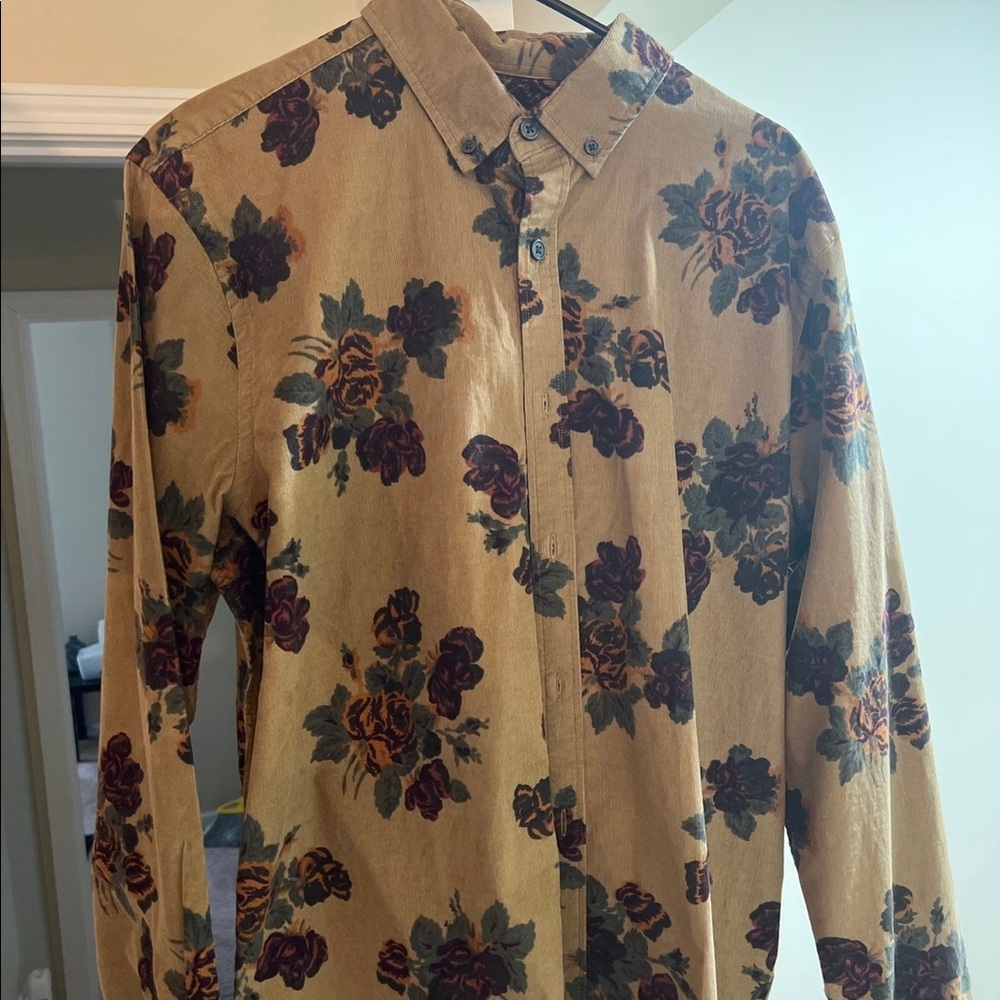 Express mens floral button up NEW
